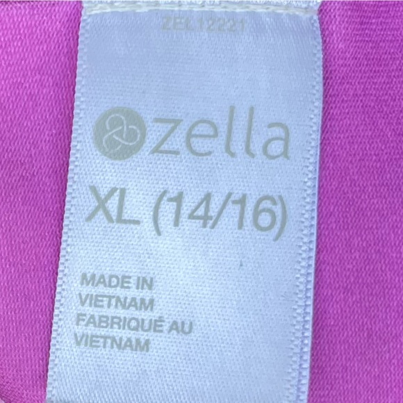 Zella girl sports bra strappy XL 14/16 Preowned high neck activewear casual - Picture 3 of 4